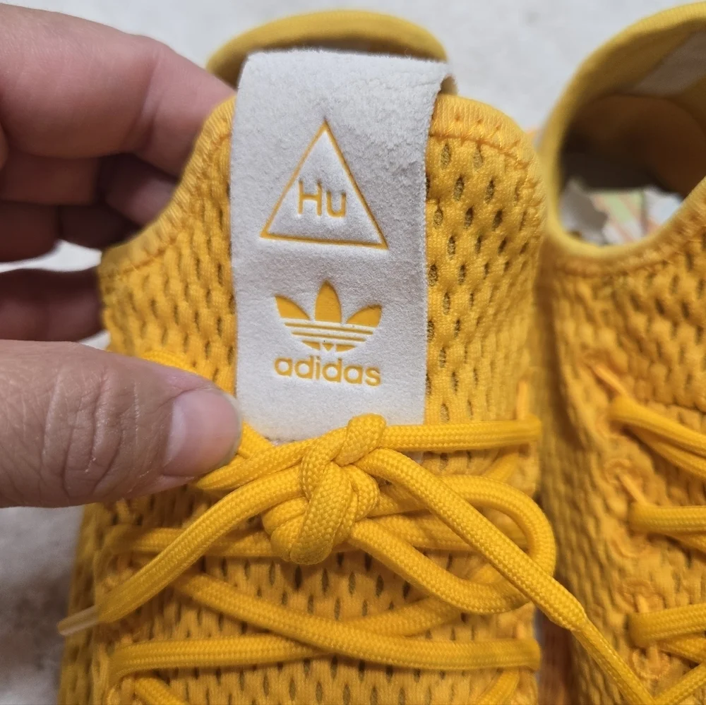 Adidas OriginalsMen's X Pharrell Williams Tennis Hu Sneakers In Yellow